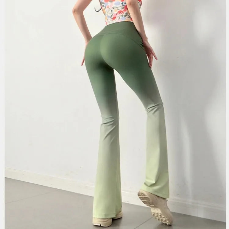 ZWFS- Tuman1325 New Arrival Ladies Fashion Yoga Pants Women's Boot Cut Design Stylish Long Pants High Waist Color Sportswear