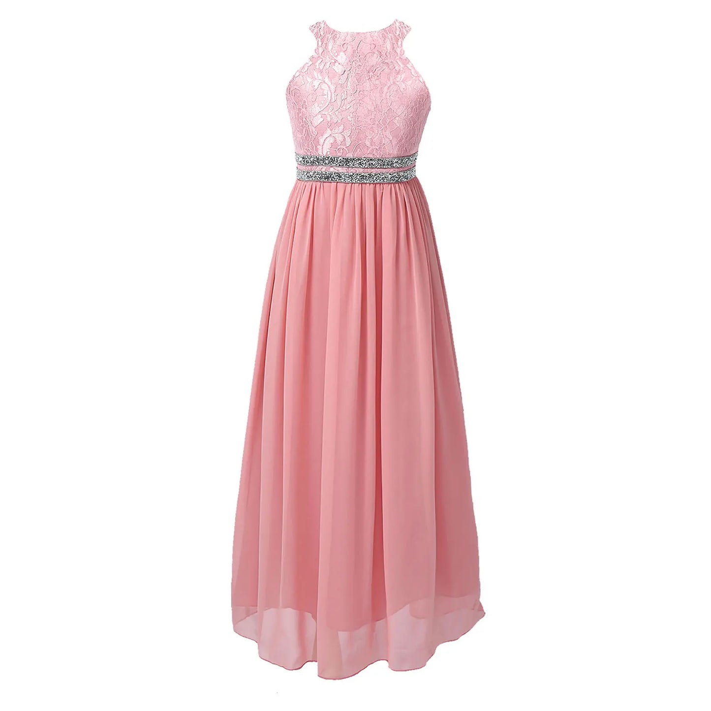 Iiniim Teen Mädchen Ärmellose Pailletten Floral Spitze Glänzenden Kleid Vestido de festa für Hochzeit Formale Geburtstag Party Sommer Kleider