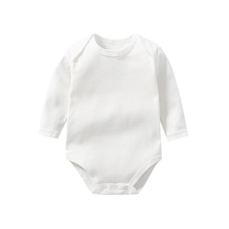 Winter Herbst Baumwolle Baby Strampler Weiß Langarm Bodys für Kind Baby Mädchen Jungen Kleidung