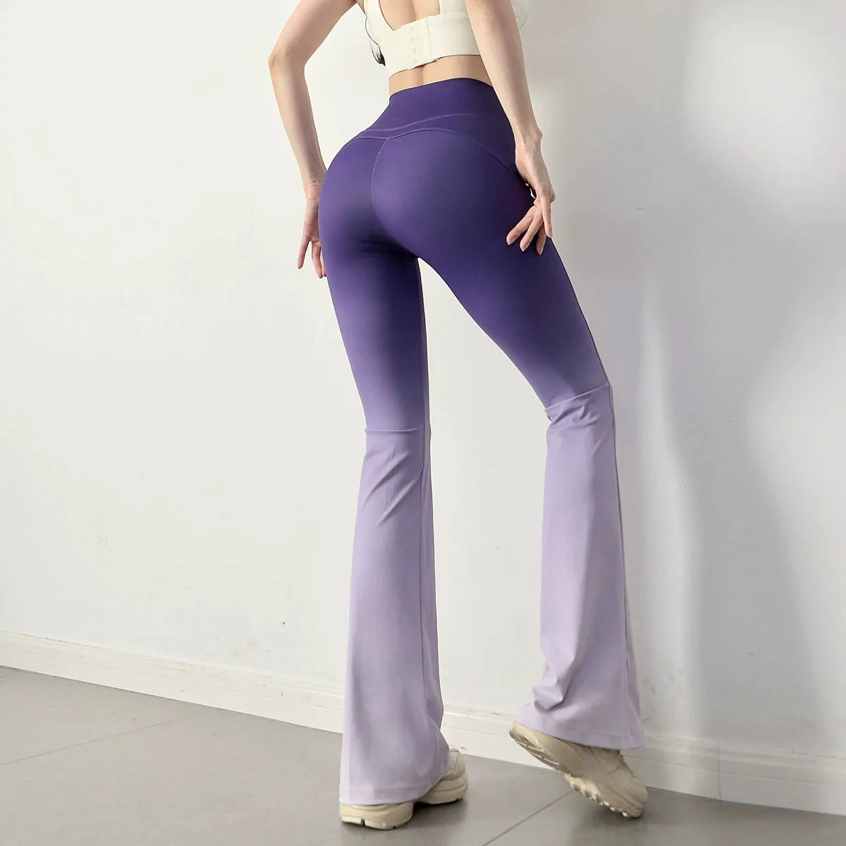 ZWFS- Tuman1325 New Arrival Ladies Fashion Yoga Pants Women's Boot Cut Design Stylish Long Pants High Waist Color Sportswear