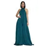 Women Fashion New Loose Sleeveless Solid Color Halter Sexy Backless Wide Leg Long Pants Lady Siamese Trousers Casual Jumpsuit