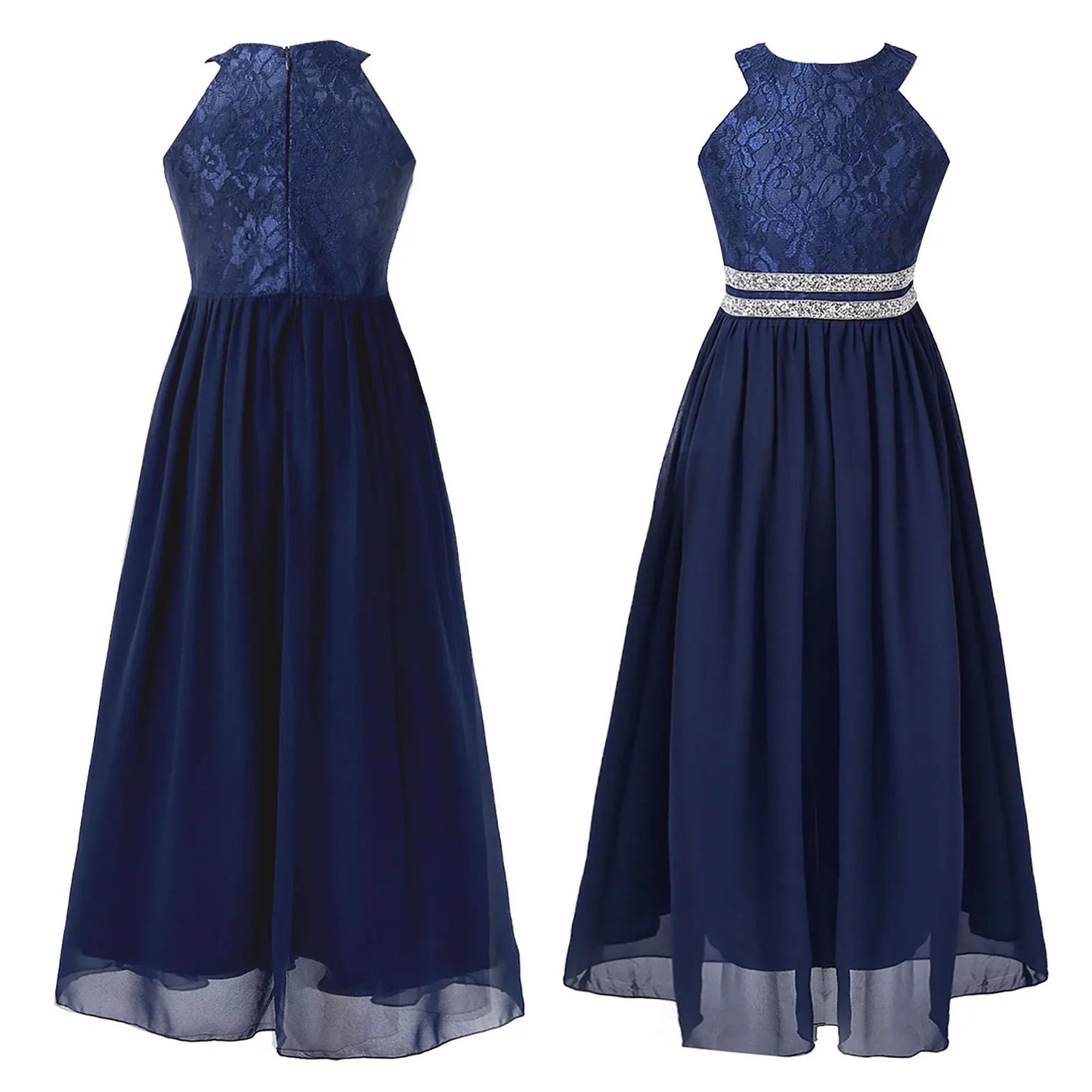 Iiniim Teen Mädchen Ärmellose Pailletten Floral Spitze Glänzenden Kleid Vestido de festa für Hochzeit Formale Geburtstag Party Sommer Kleider