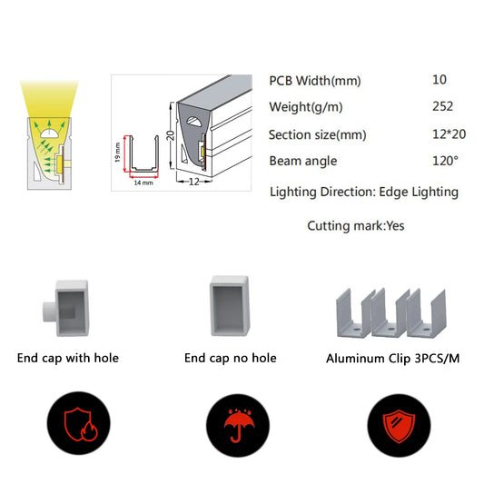 LED Silicone Tube Flexible Neon Soft Lights For SK6812 WS2812B WS2811 DIY Christmas Holiday Decoration Strip Light Tape Rope.