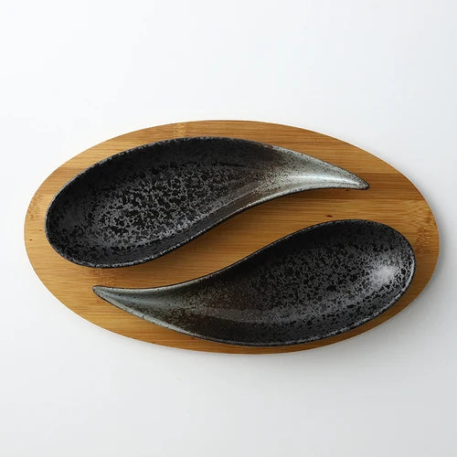 Japanese snack tray creative cold cut snack small dish ceramic sushi plate fruit plate household tableware daily tableware.