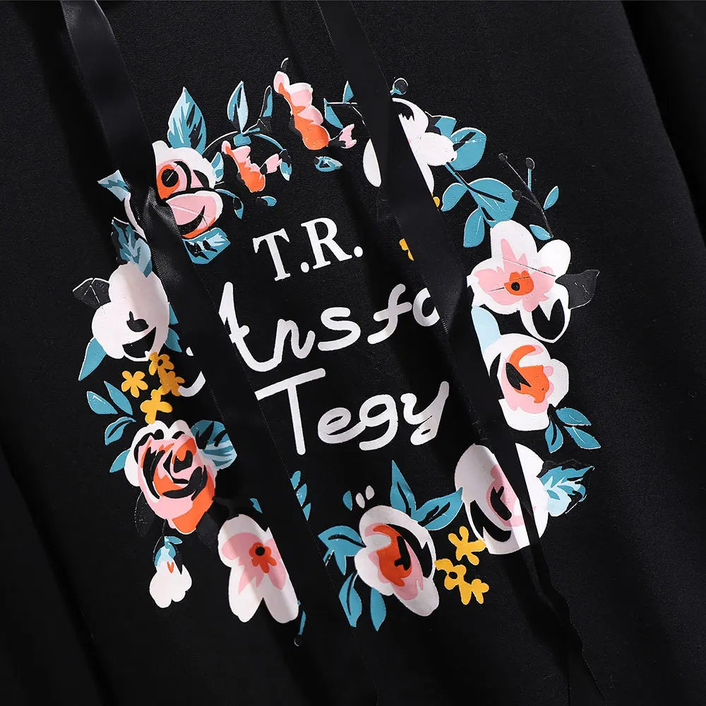 150Kg Plus Größe frauen Frühling Herbst Mit Kapuze Gedruckt Sweatshirt Büste 155cm 6XL 7XL 8XL 9XL 10XL Lange-ärmeln Top Schwarz Weiß