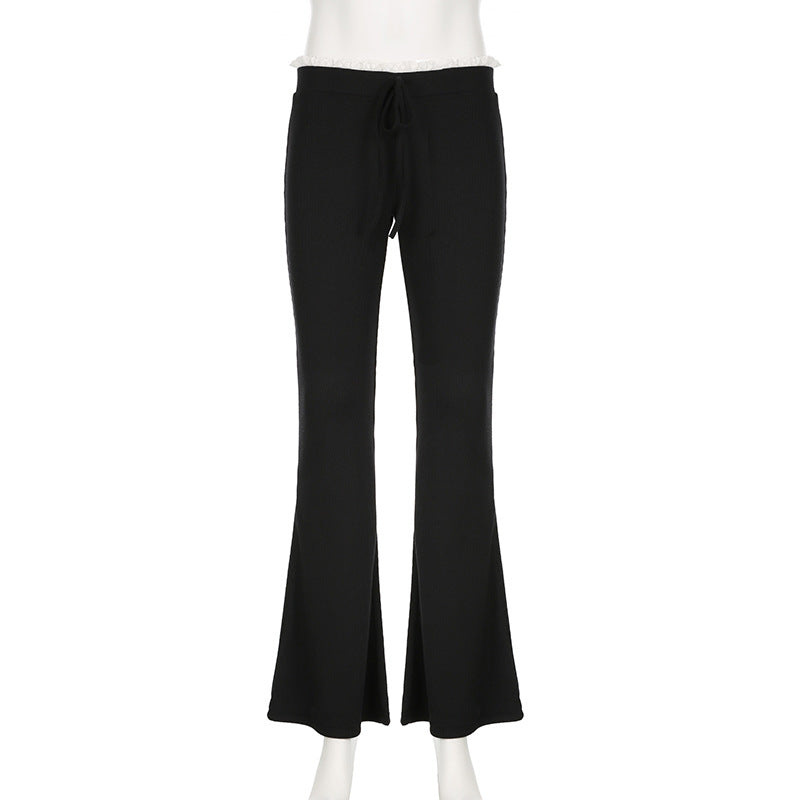 Vintage Y2K Flared Jeans Retro Button-up Low Rise Casual Denim Hose Harajuku 2000er Jahre Hose Basic Aesthetic Mom