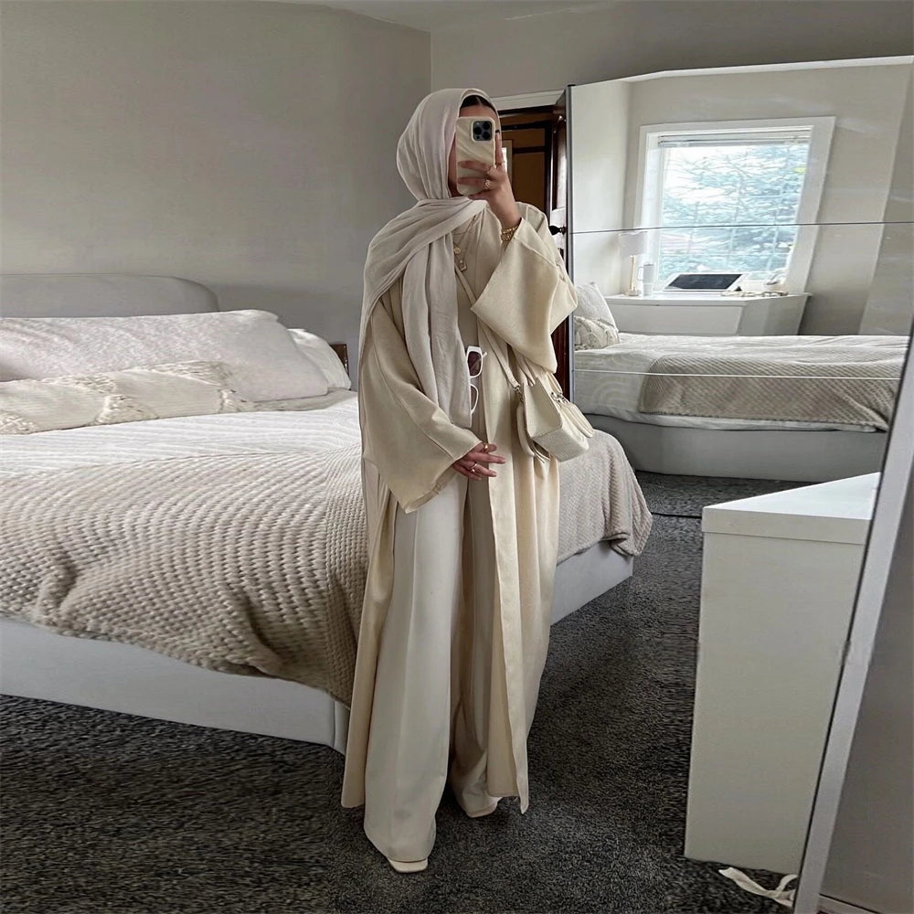 Ähnliche Baumwolle Leinen Batwing Kimono Abaya Dubai Islam Muslimischen Kleid Für Frauen Kebaya Kaftan Robe Musulmane Kaftan Marocain Femme