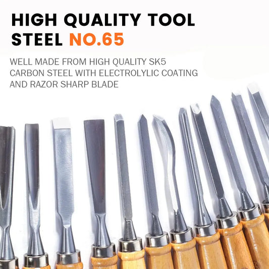 Podofo 12Pcs Wood Carving Hand Chisel Tool Set Woodworking Professional Gouges Consruction An Carpentry Tools