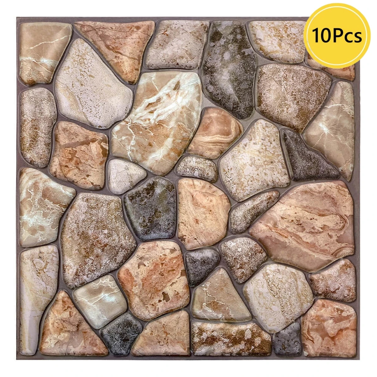 1/10pcs 3D Faux Stone Peel and Stick Wall Panel Self Adhesive Kitchen Tile Backsplash 3D Wall Sticker Tile Sticker 30cm x 30 cm