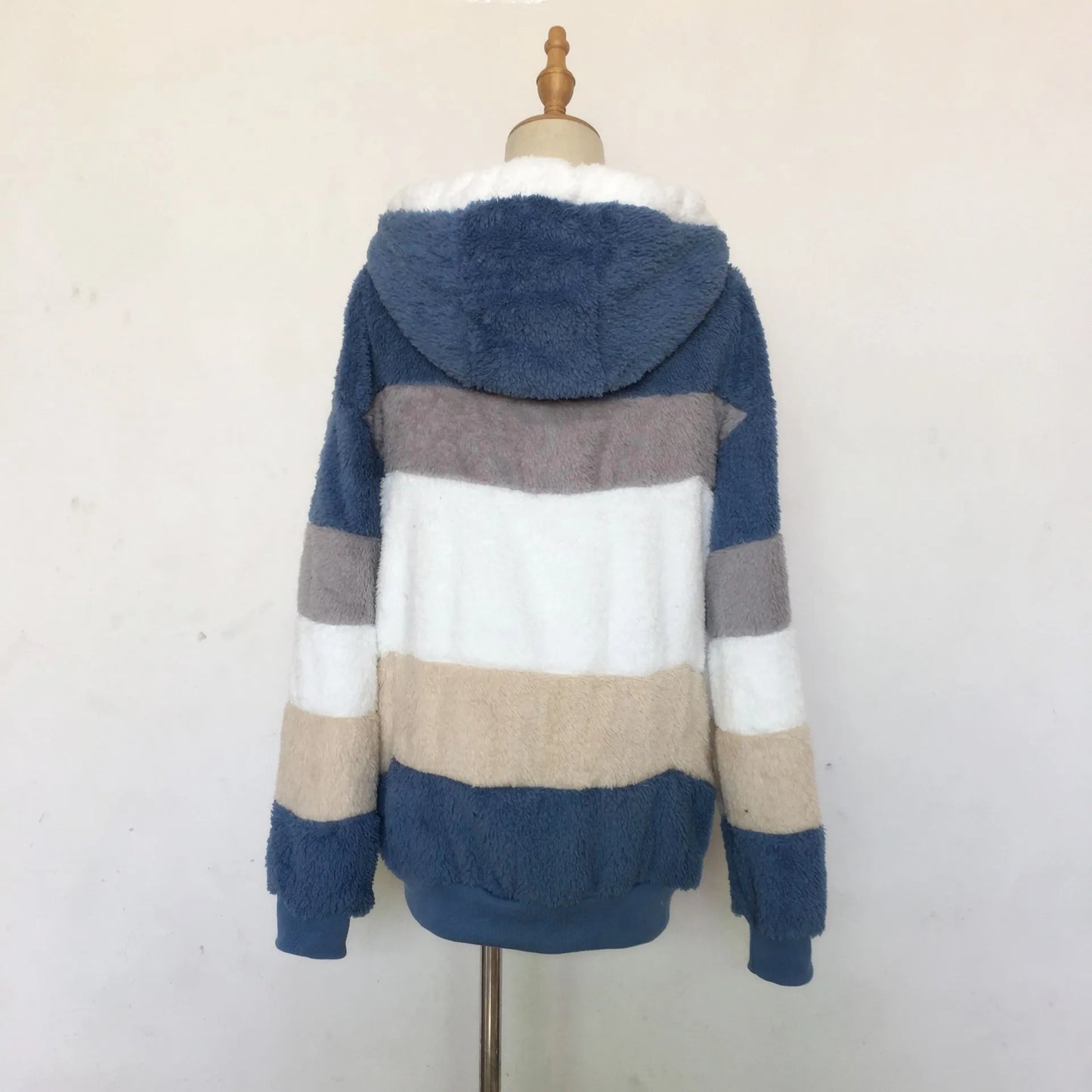 Übergroße Jacke für Frauen 2023 Neue Herbst Winter Warme Plüsch Tasche Mit Kapuze Streetwear Lose Dame Oberbekleidung Mantel Roupas Feminina