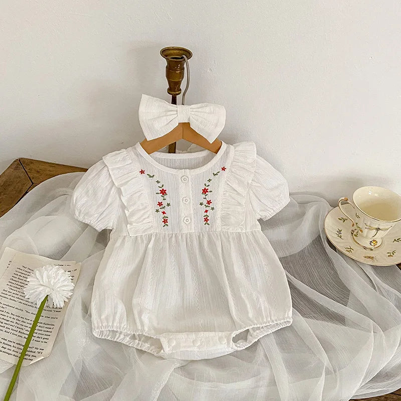 MILANCEL Sommer Baby Kleidung Kleinkind Girs Ein Stück Stickerei Body