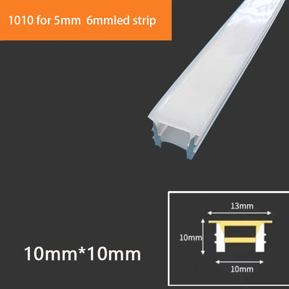 DIY Recessed LED Neon Tube Silicone Gel Covering Flexible Embedded Soft Diffuser Linear White 1M-15M for COB 5050 2835 LED Strip