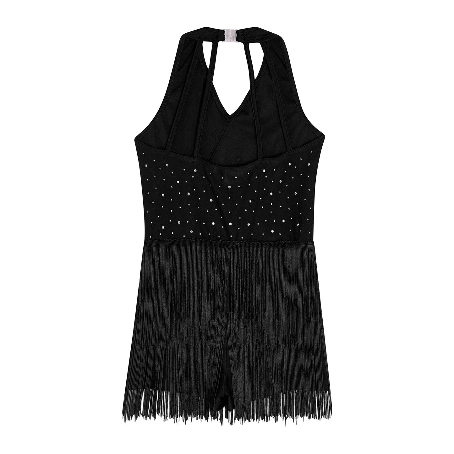 Kinder Mädchen Latin Dance Kleid Fransen Quaste Latin Dance Trikot Kostüm Ballsaal Sumba Cha-cha Tango Bühne Leistung Dancewear
