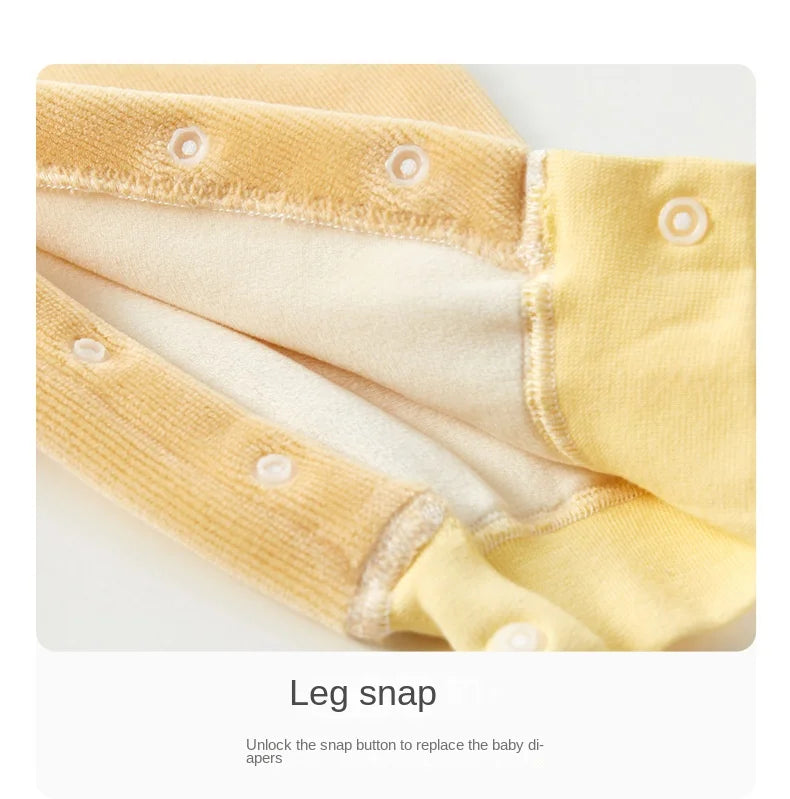 Baby-Body, ausgehend, warm und gezupft, Herren- und Damen-Herbstkleidung, Säuglingsspielanzug-Set, Herbst und Winter
