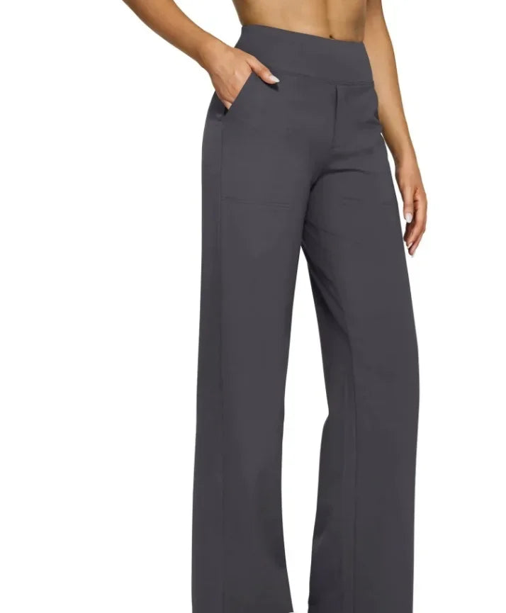 Lässige, lockere Hose mit geradem Bein für Damen, Sommer, Neuankömmling 2024, Taschendetail, bequeme Passform, lange Hose, modisch