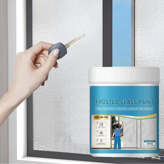 Frosted Window Paint 500g Waterproof Glass Paint Water-Based Paint for Window Bathroom Bedroom Living Room Kitchen Ceiling.