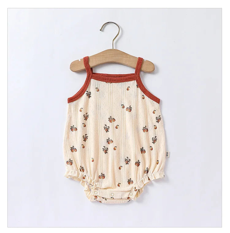 0-24m Neugeborenes Kind Baby Stram pler Mädchen Jungen Sommerkleid ung ärmel los schulter frei Overall niedlichen süßen Bodysuit Outfit