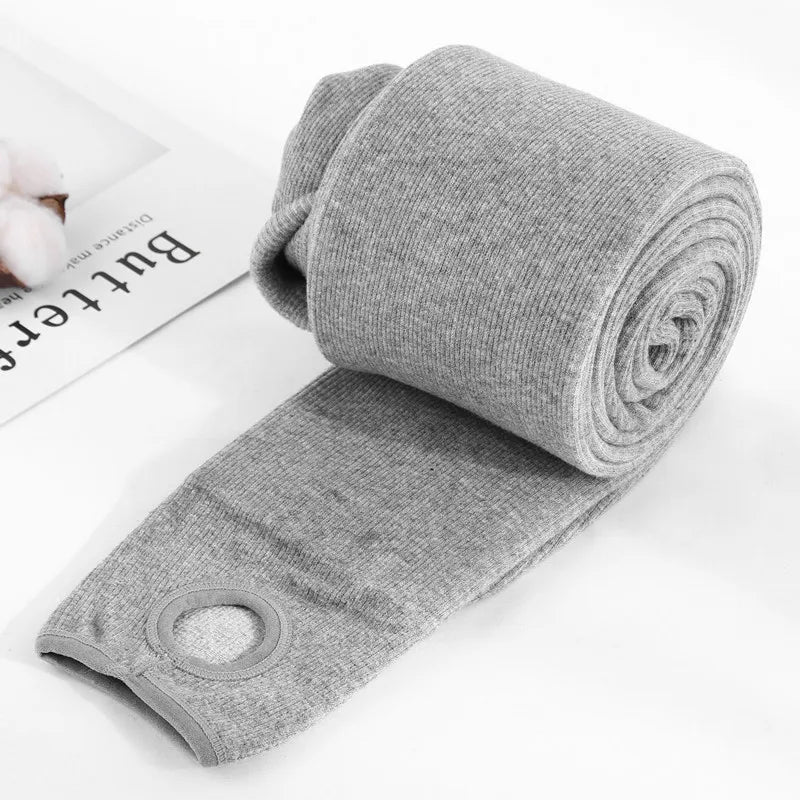 Women's Fall Winter Ribbed Vertical Stripe Thermal Leggings Fleece Thickened Street Ready Seamless High Waist Thermal Pants