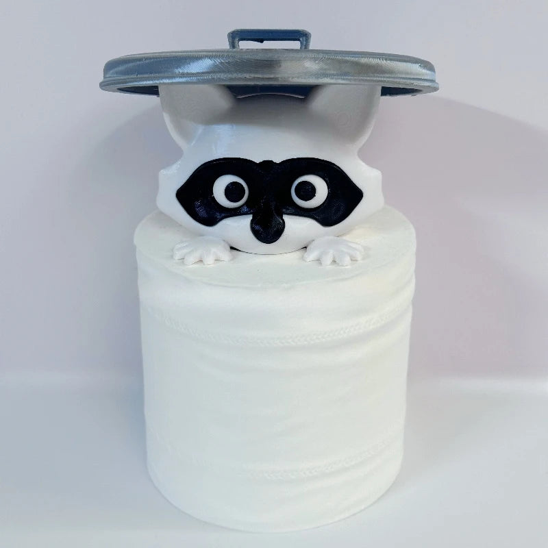 Lustiger Waschbär-Toilettenpapierhalter, Badezimmer-Organizer, niedlicher Waschbär-Rollen-Aufbewahrungshalter für Badezimmer, Toilettenpapierhalter