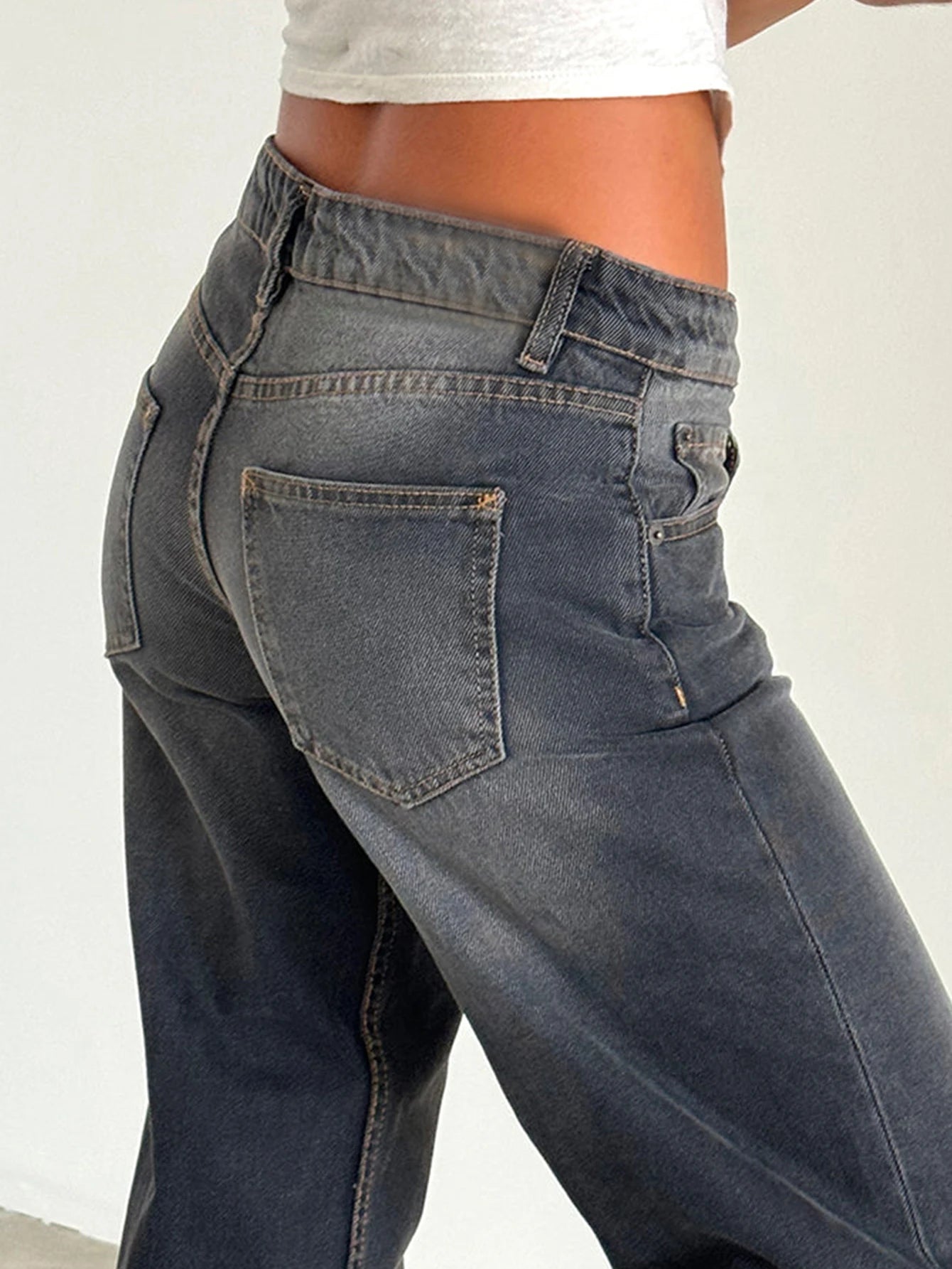 2024 neue Y2K Hohe Taille Baggy-Jeans Für Frauen Mode Lose Denim Breite Bein Hosen Casual Weibliche Kleidung XS-XL Drop verschiffen