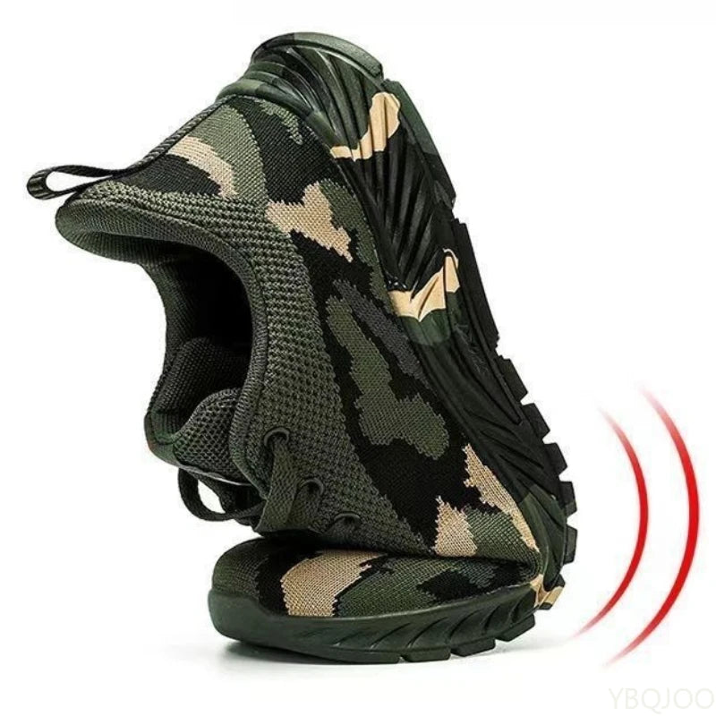Mesh Camouflage Sportschuhe Herren Langlebige Freizeitschuhe Herren Anti Slip Tennis Outdoor Wandern Leichte Flache Schuhe Sneakers
