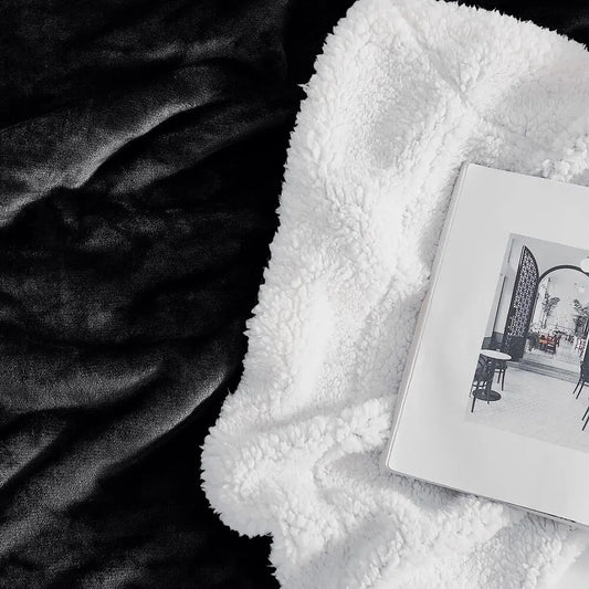 Sherpa Fleece Blanket Reversible Soft Fluffy Warm Large Sofa Bed Throw Blankets.