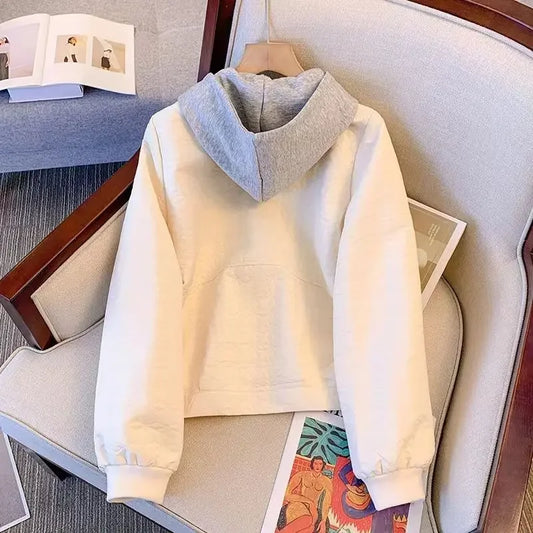 Frühling Herbst Damen Bomberjacken mit Kapuze, kurz, Vintage-Angebot, neu in Outerwears, weibliche Baseball-Fliegermäntel, eleganter Verkauf.