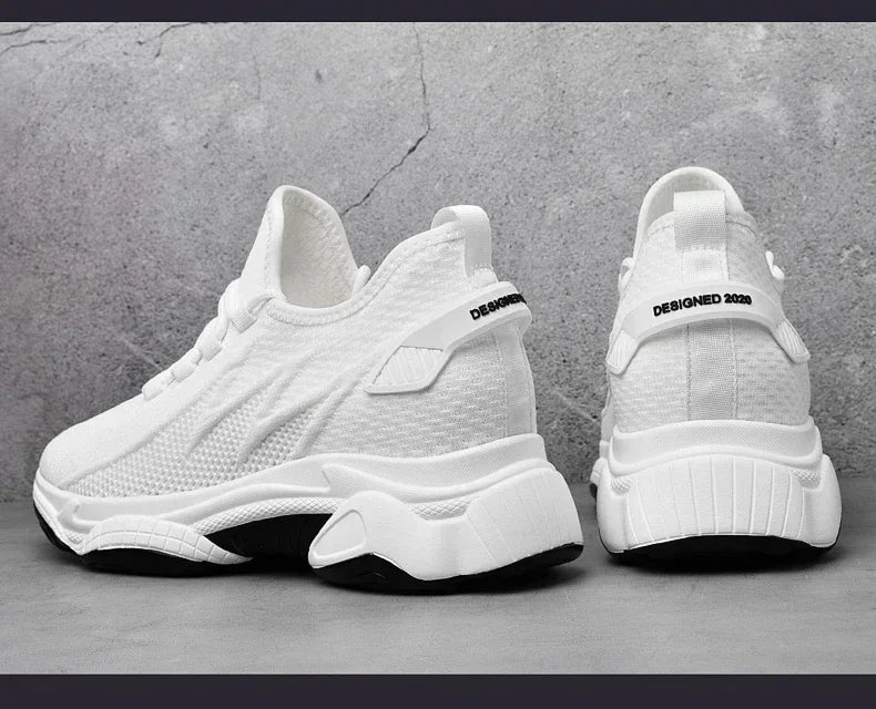 Zunehmende Herren-Turnschuhe, lässige Erhöhungsschuhe, 8 cm Höhenerhöhungsschuhe für den Sommer, atmungsaktive 6 cm Aufzugsschuhe