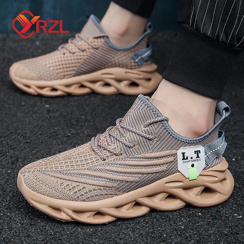 YRZL Männer Sport Laufen Schwarz Jogging Schuhe Casual Turnschuhe Outdoor Atmungsaktive Mesh Frauen Licht Stoßdämpfung Schwarz Tennis
