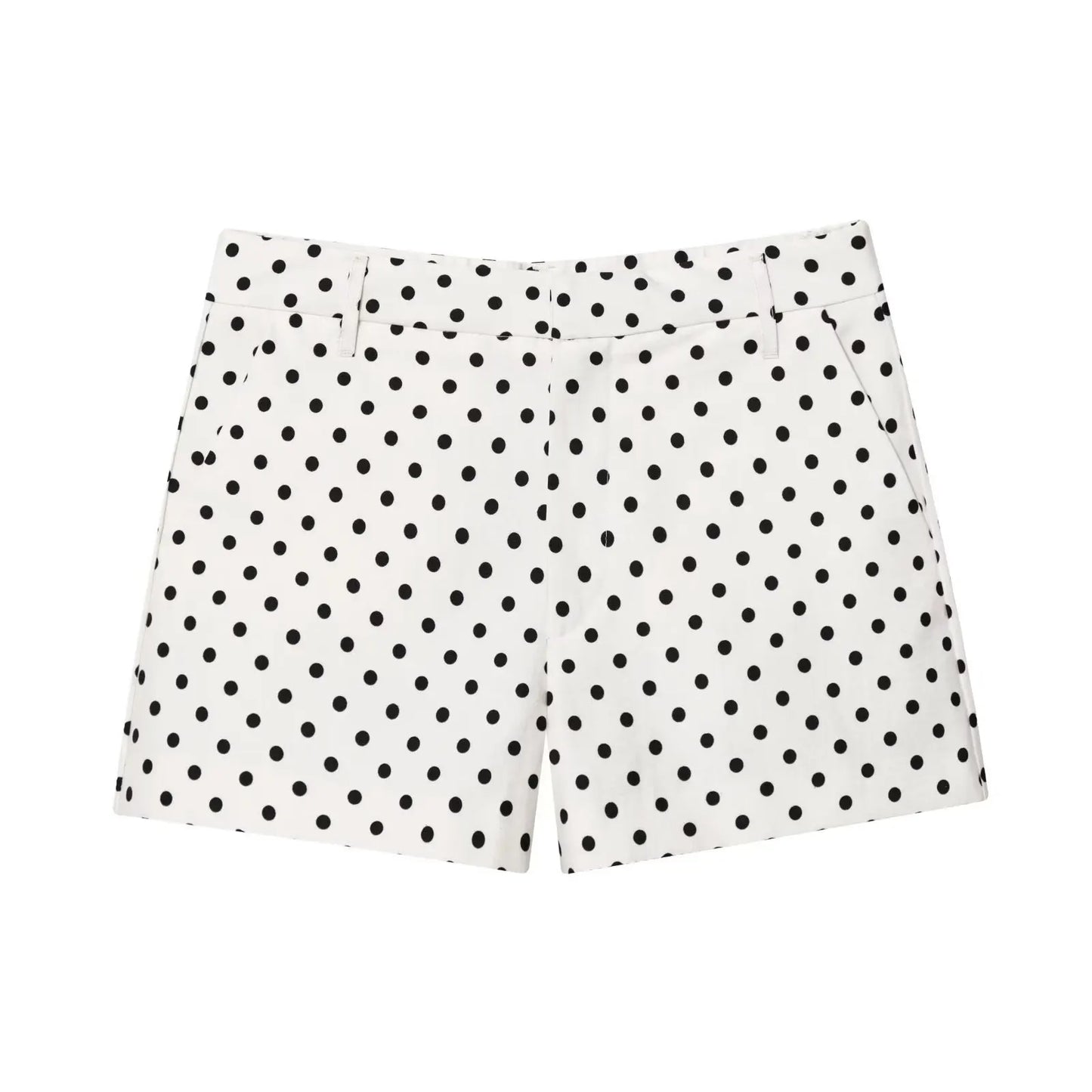 TRAFZA Herbst Polka Dot Gedruckt Jacke Für Frauen Lange Ärmel Rollkragen Zipper Mit Taschen Kordelzug Lose Vintage Mäntel