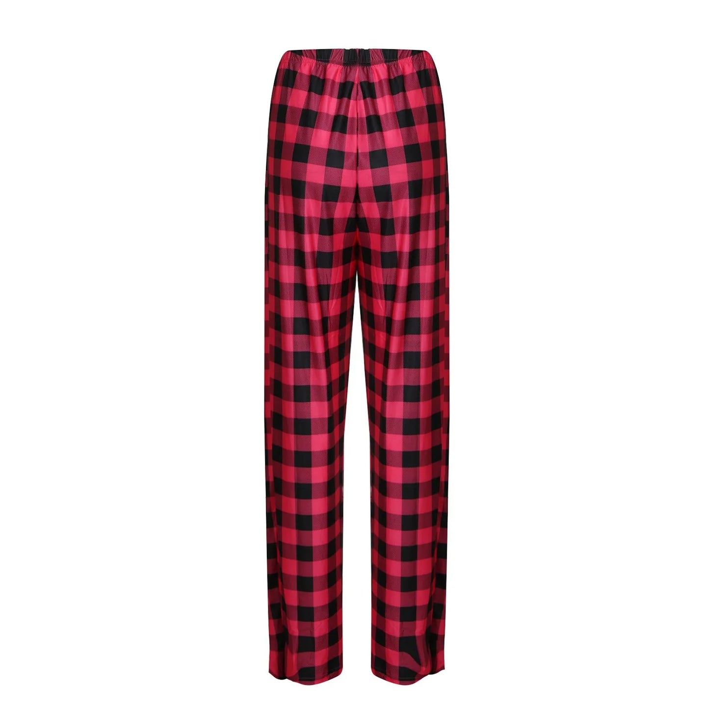 Frauen Weihnachten Pyjama Hosen Herbst Winter Plaid Gedruckt Hosen Mode Lässig Breite Bein Hosen Kleidung Streetwear