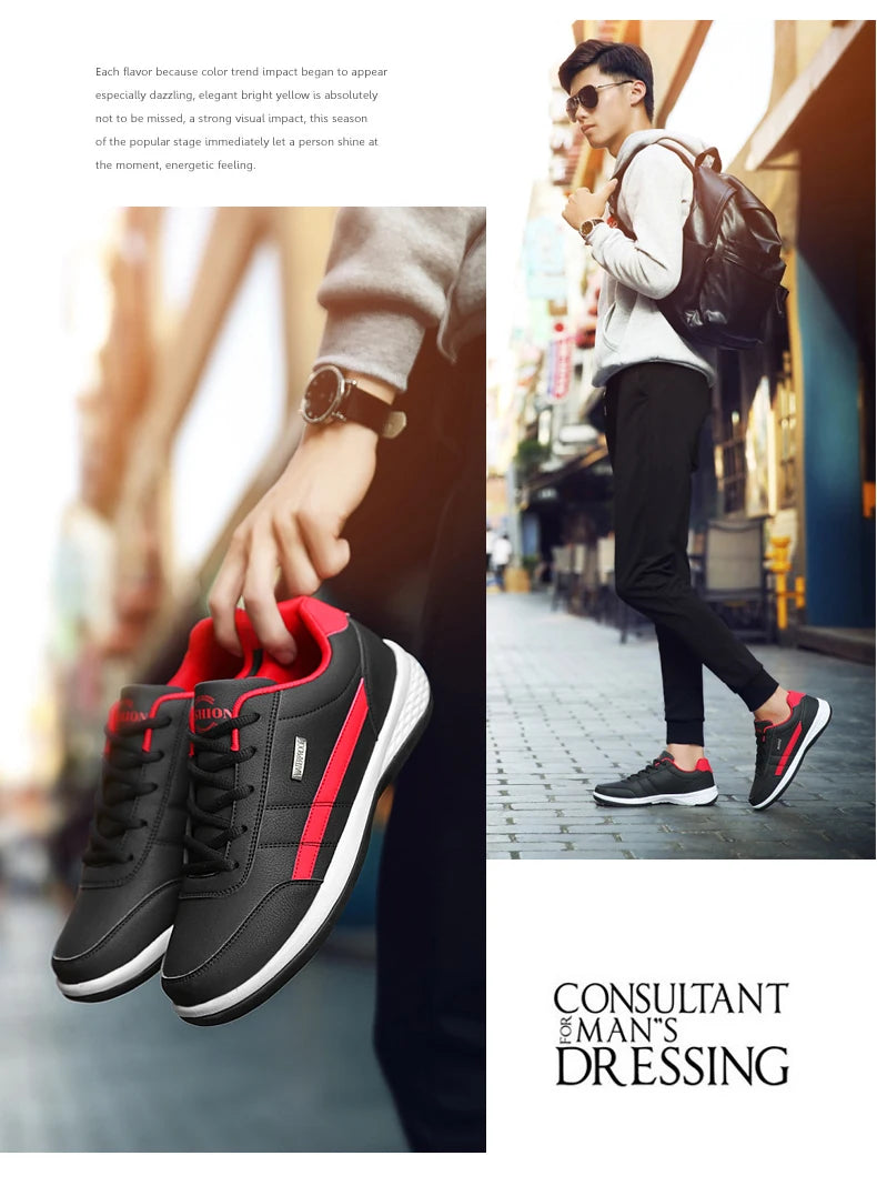 Pu Leder Männer Schuhe Turnschuhe Trend Casual Atmungsaktive Freizeit Männlichen Turnschuhe Nicht-Slip Schuhe Vulkanisierte Schuhe Tenis Masculino