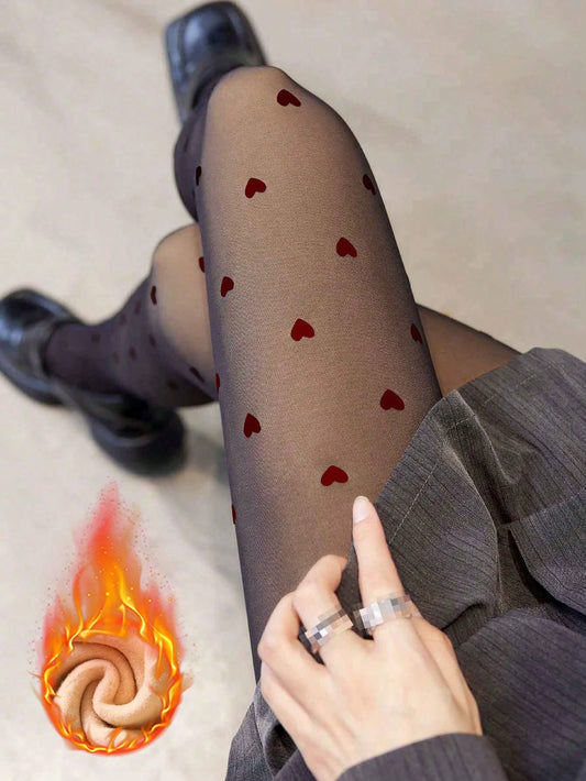 Women Fleece Tights Woman Warm Winter Pantyhose Sexy Translucent Stockings Thermal Elasticity Panty Fashion Leggings Female