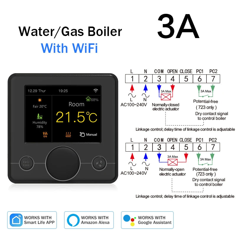 Tuya Wifi Heating Thermostat Smart Thermostat Gas Boiler Floor Heating Termostato Digital Temperature Controller Smart Life Ale