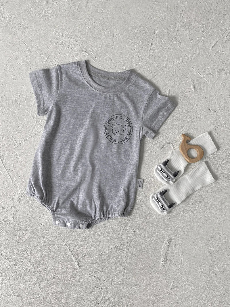 0-2Y Sommer Baby Body Niedlichen Cartoon Gedruckt Einteiliges für Kleinkinder Mädchen und Jungen Baby Kleidung Kleinkind Kurzarm Overall