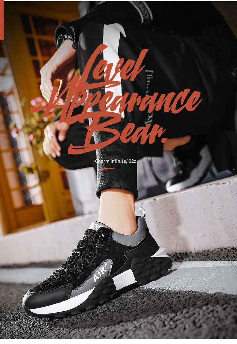Männer Turnschuhe Plattform Männer Schuhe 2025, Neue Laufschuhe für Männer Luxus Marke Lässig Vulkanisierte Schuhe Bequem Tenis Masculino