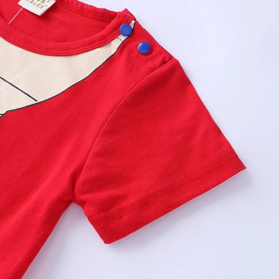 0-2 Jahre Baby Junge und Mädchen Strampler Neugeborenen Sommer Kurzarm Overall Baby Anime Cartoon Baumwolle Cosplay Kostüm