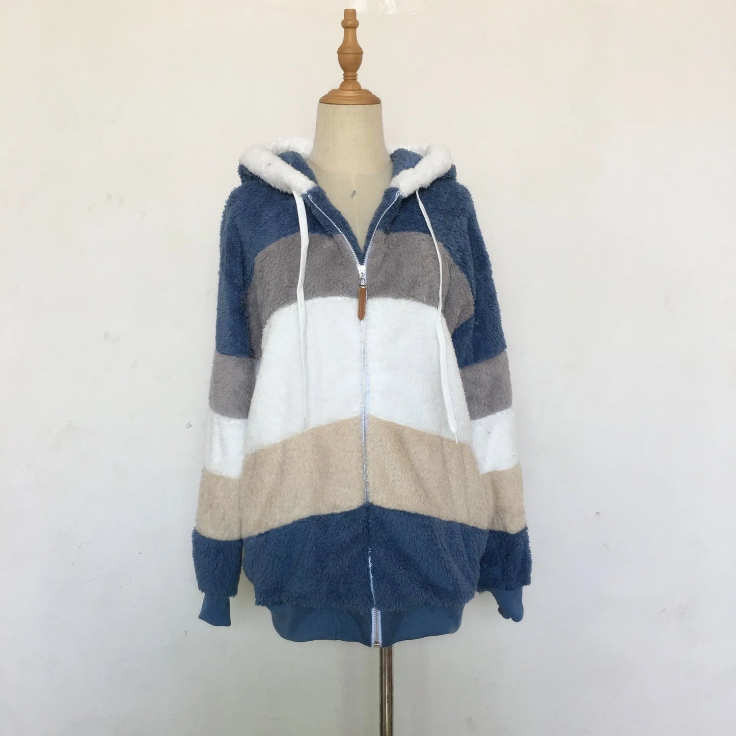 Übergroße Jacke für Frauen 2023 Neue Herbst Winter Warme Plüsch Tasche Mit Kapuze Streetwear Lose Dame Oberbekleidung Mantel Roupas Feminina