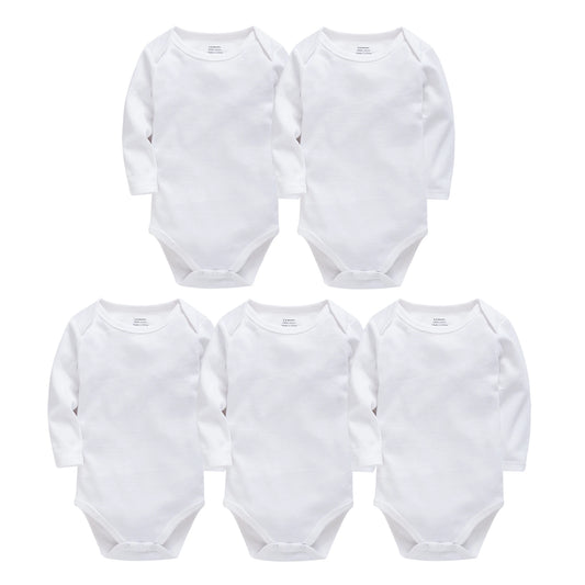 Kavkas 3 Stück 5 Stück 7-teiliger Baby-Body für Jungen, 0–24 Monate, 100 % Baumwolle, volle Ärmel, Herbst-Kleidung für Neugeborene.