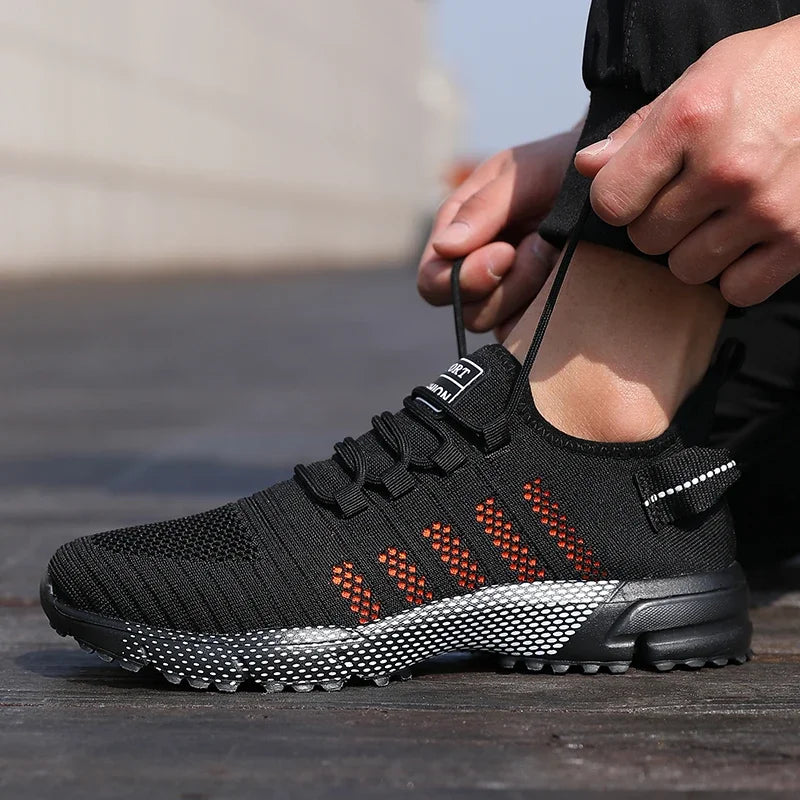 Männer Casual Turnschuhe Mesh Leichte Atmungsaktive Weiche Sohlen Laufschuhe Slip-on Männlichen Wohnungen Müßiggänger Schuh Trainer Zapatos hombre