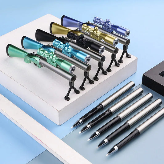 Kreative Simulation 98K Scharfschützengewehr Neutralstift mit Licht 0,38 mm schwarze Geltinte Student Schule Schreibwaren PUBG Lichter Stifte Geschenk.
