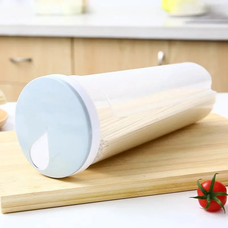 Transparent Plastic Kitchen Noodle Storage Container Sealable Jar Grain Storage Box Home Use Food Preservation Tin Canister.