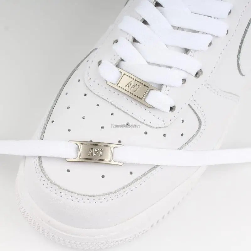 Original AF1 Schnürsenkel-Kombination, weiße flache Schnürsenkel und Schuhdekoration, Anzug, Sneaker, Schnürsenkel, Air Force One, Schuhzubehör
