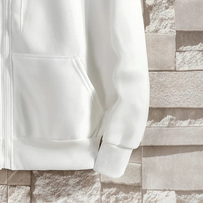 Reiß verschluss Hoodies Herbst Winter Herren neue Langarm Kapuze Sweatshirt Mode lässig männliche Outfit Sportswear Loose Fit Kleidung