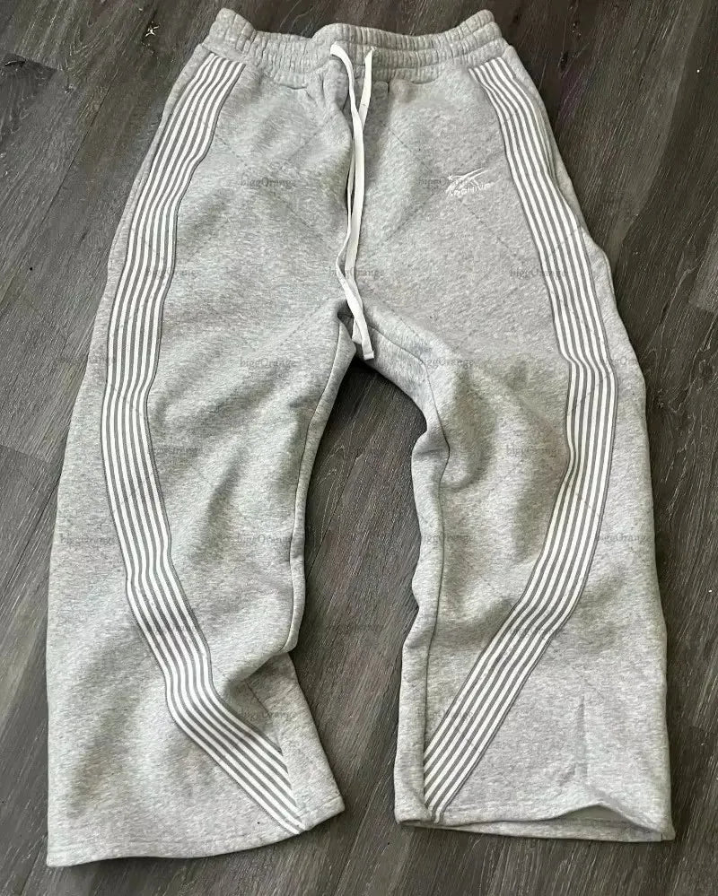 Y2K Retro Gerade Hosen Trainingsanzug Streetwear Hosen Personalisierte Hose Bein Zipper Stickerei Hip Hop Casual Jogger Männer Hosen