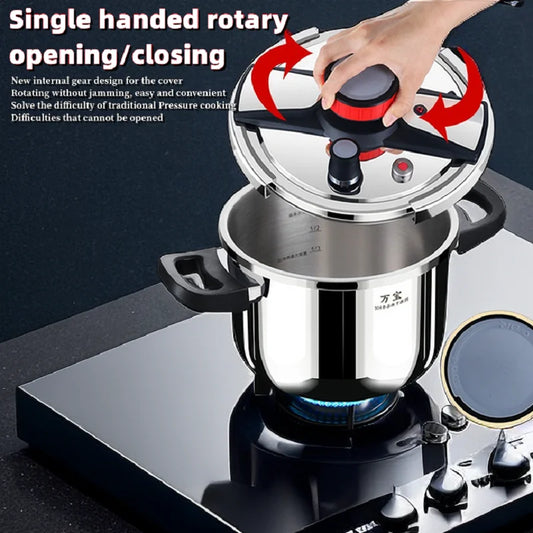 5L/6L Gas Stove Thickened Pressure Cooker Multifunctional Pressure-Limited Explosion-proof Stainless Steel Kitchen Pressure Pot.