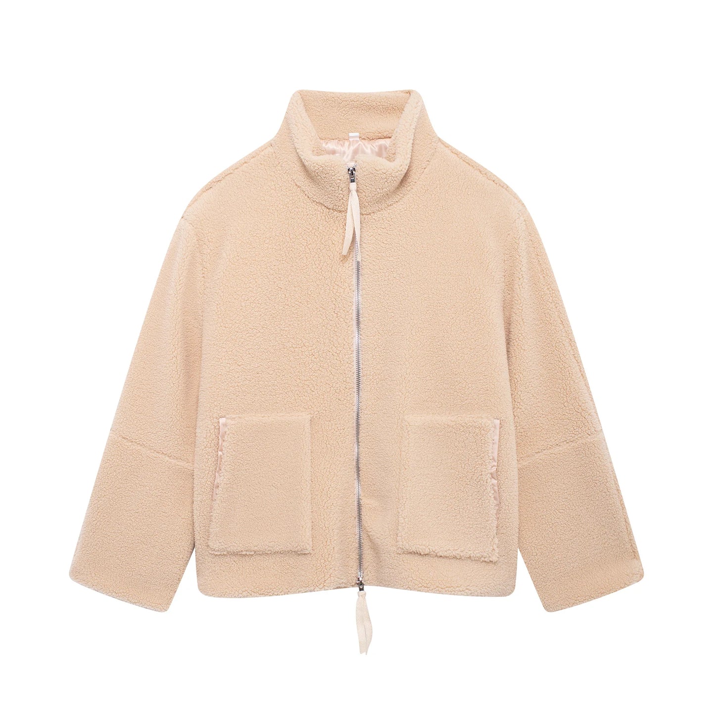 Winter Fleece frauen Mantel Zipper Stehkragen Lose Verdickt Mantel frauen Herbst Warme Neue Casual Trendy frauen Mantel