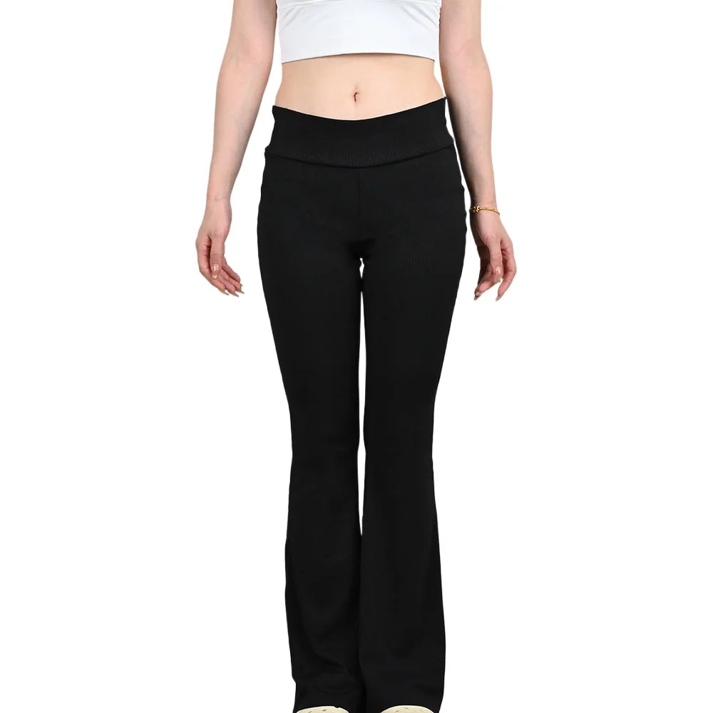 Frauen Flare Leggings Yoga Hosen Famale Hohe Taille Fitness Hosen Mädchen Schlaghosen Yoga Hosen Stretch Gym Casual Sport S-XL