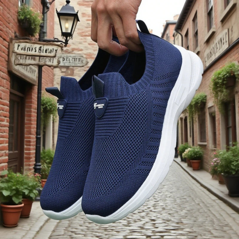 Men Mesh Running Shoes Casual Fashion Breathable Outdoor Vulcanized Fitness Sneakers Lightweight Soft Soled Tennis Walking Shoes.