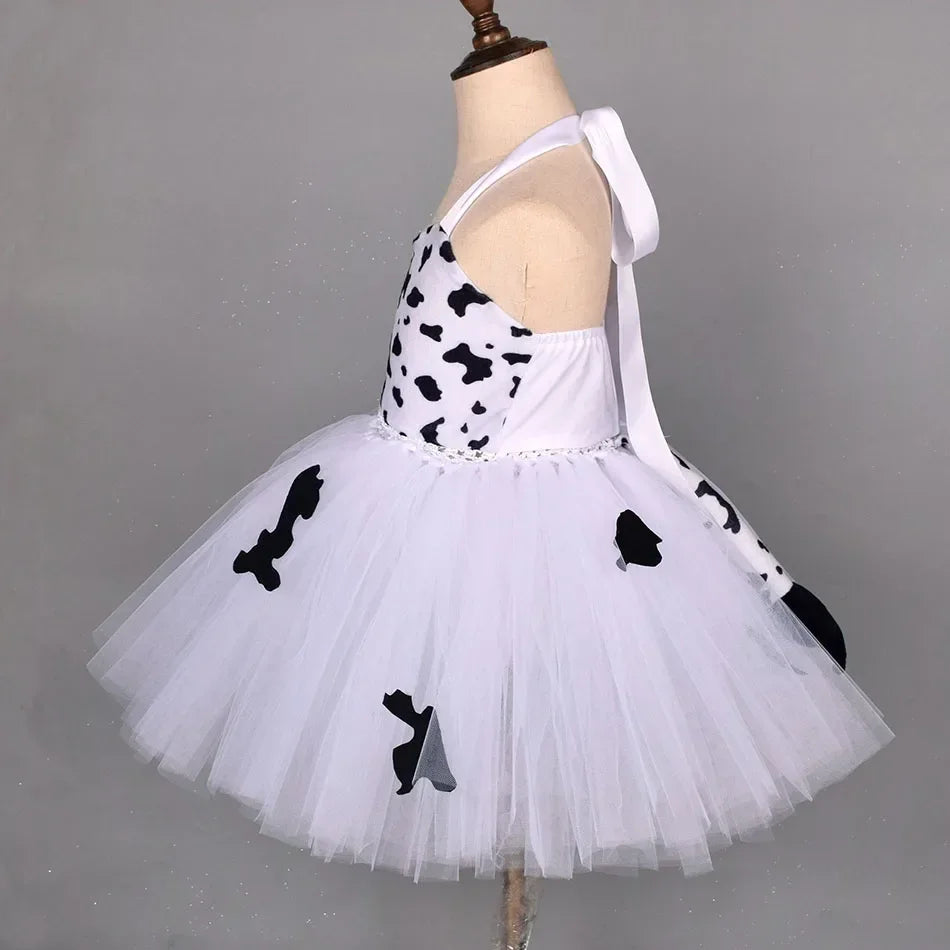 Halloween Tier Cosplay Kostüm für Kinder Wald Thema Kühe Tiger Giraffe Leopard Zebra Tutu Kleider Performance Tanz Sets